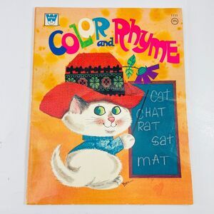 Color and Rhyme Whitman 1972 Vintage Children's Book Illustrated 1111